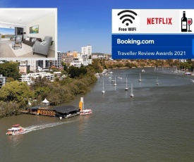 Amazing River View - 3 Bedroom Apartment - Brisbane CBD - Netflix - Fast Wifi - Carpark