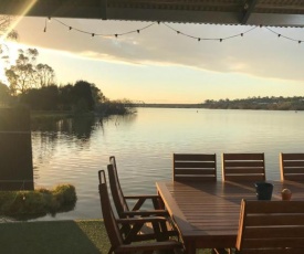 Shack built over the Murray River