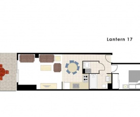 Lantern 1 bedroom terrace with car space and panoramic view